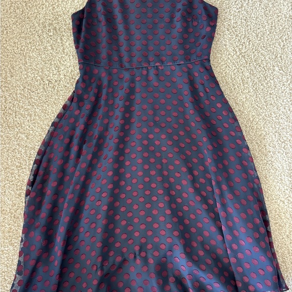 Hobbs Adeline dress Navy / Burgandy size 10 - Picture 10 of 10